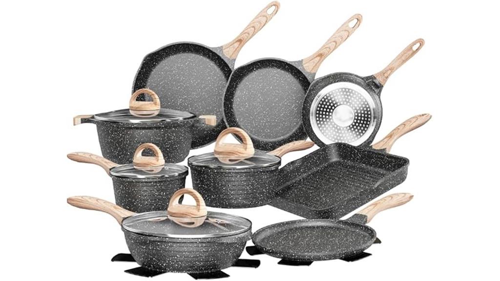 23 piece nonstick cookware set