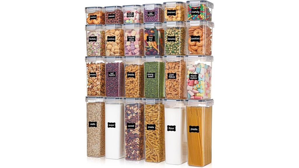 24 piece black containers