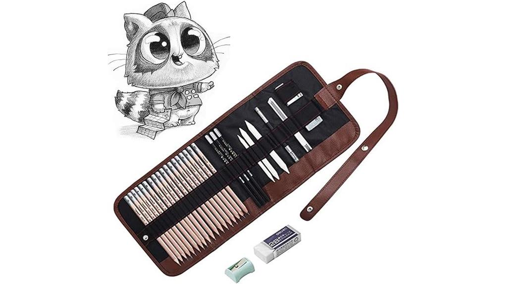 30 piece sketching pencil set