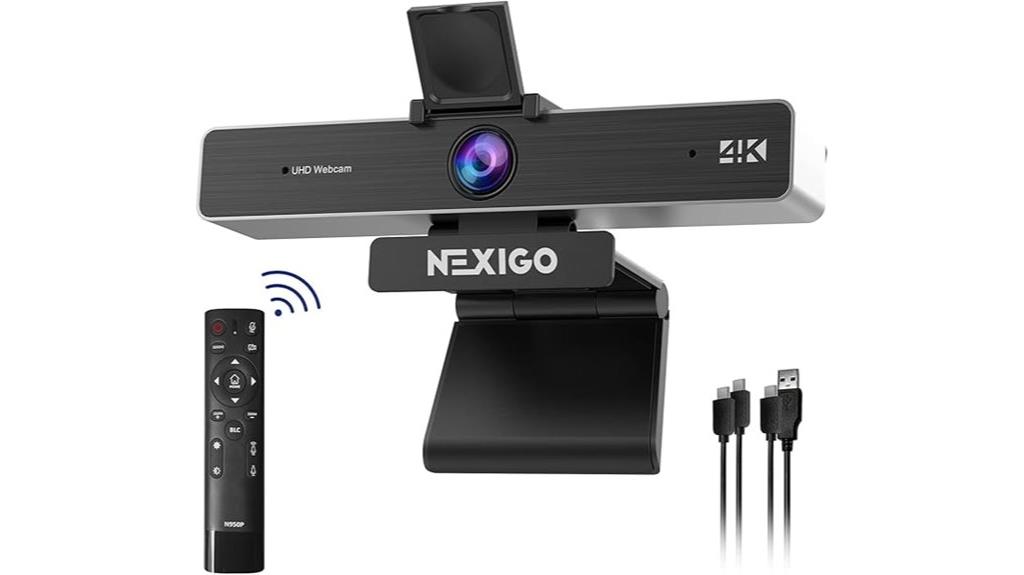 4k zoom webcam with microphones