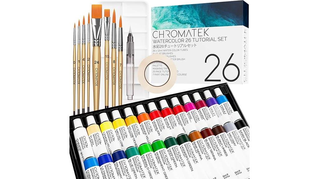 62 piece watercolor paint set