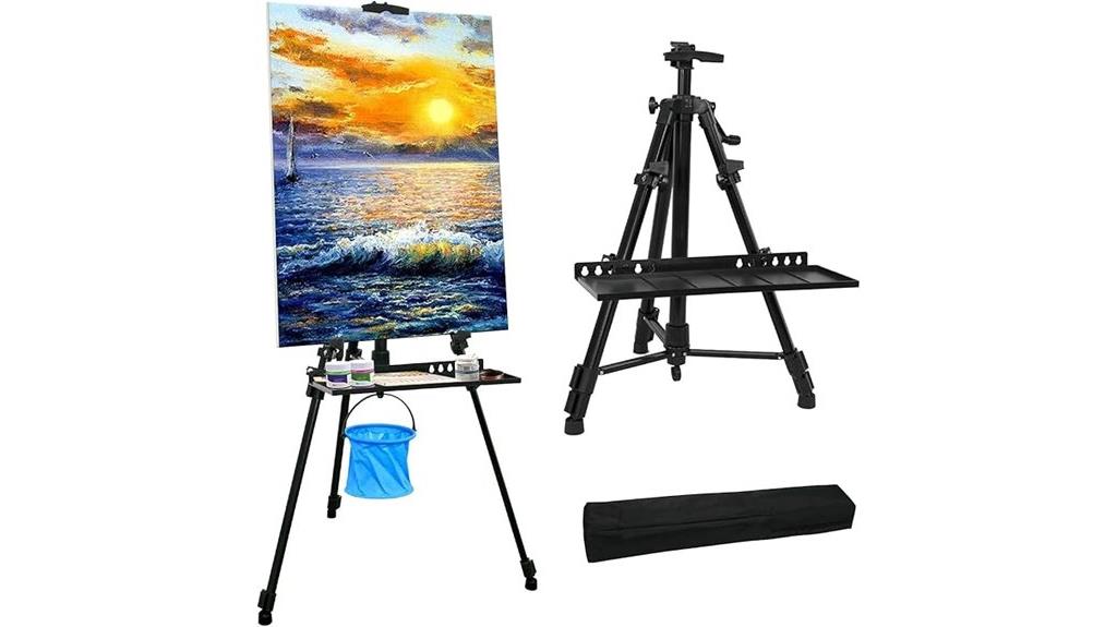 adjustable aluminum art stand