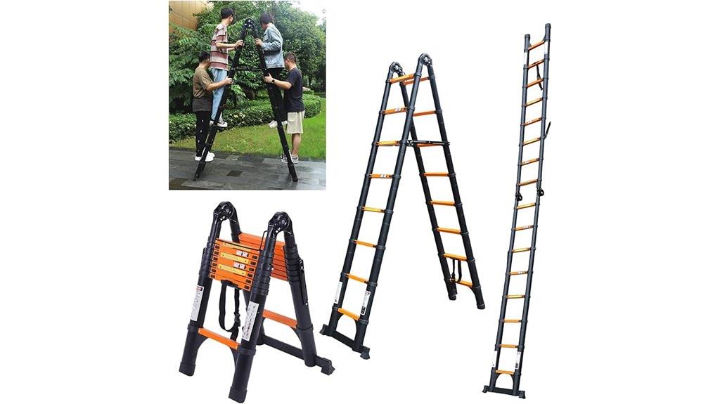 adjustable aluminum extension ladder