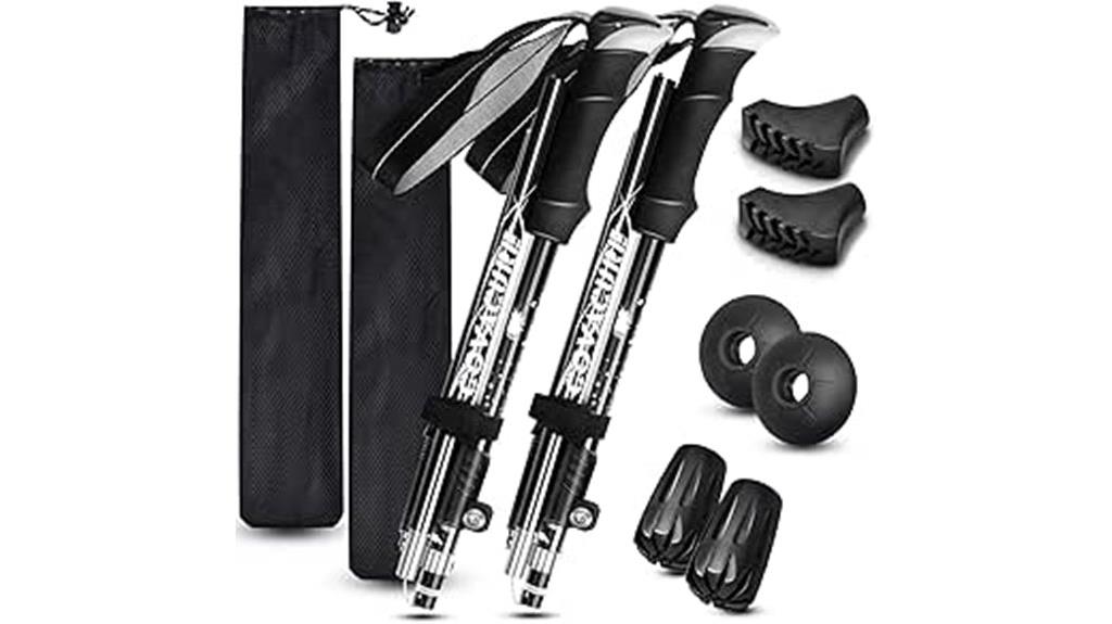 adjustable collapsible trekking poles