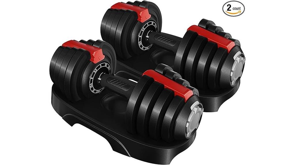 adjustable dumbbell weight set