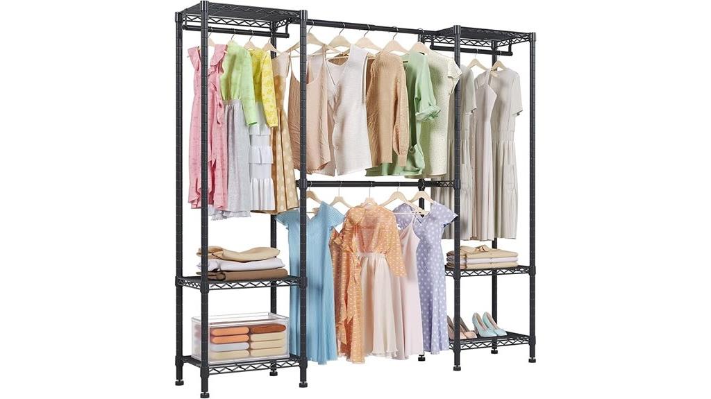 adjustable freestanding clothing rack