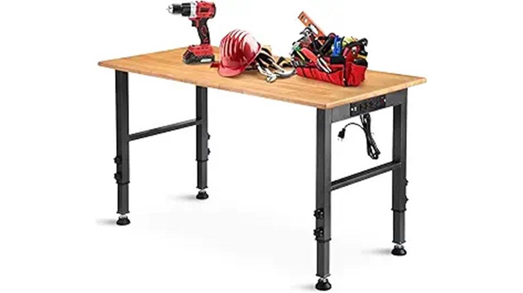 adjustable heavy duty workbench