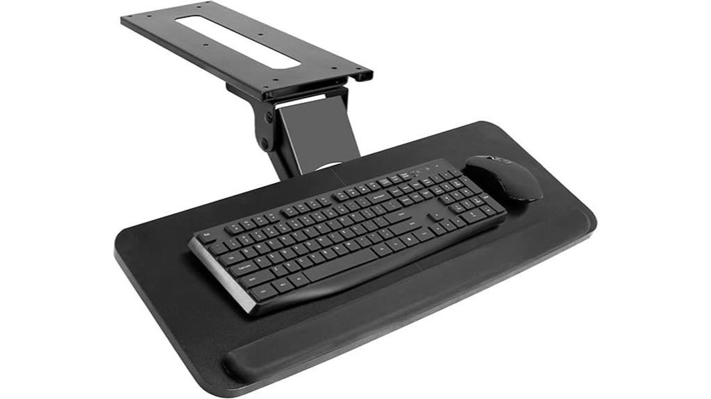 adjustable keyboard and mouse tray