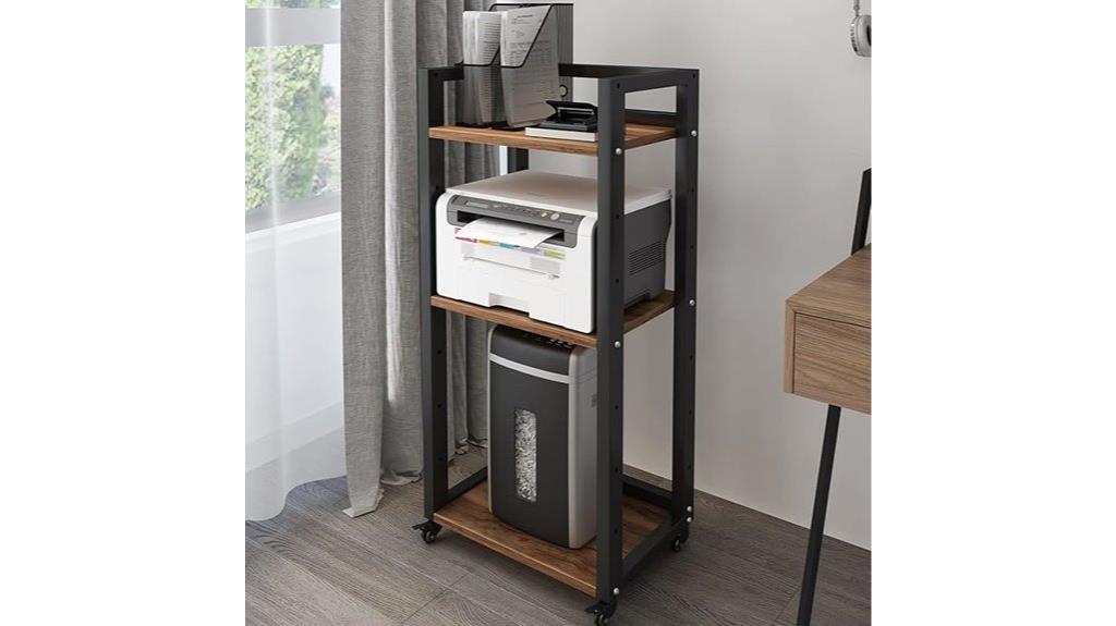 adjustable mobile printer stand