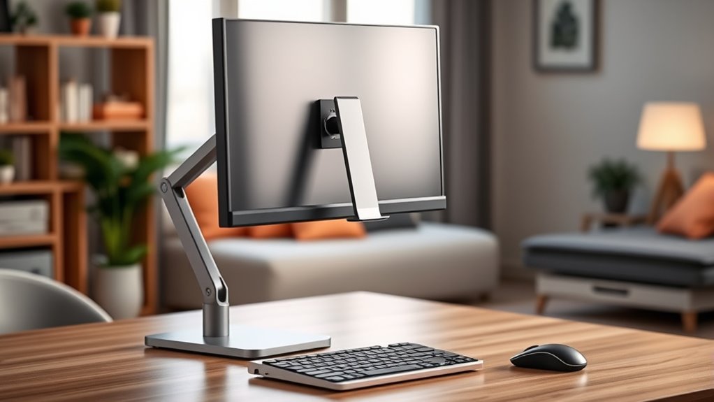 adjustable monitor ergonomic setup