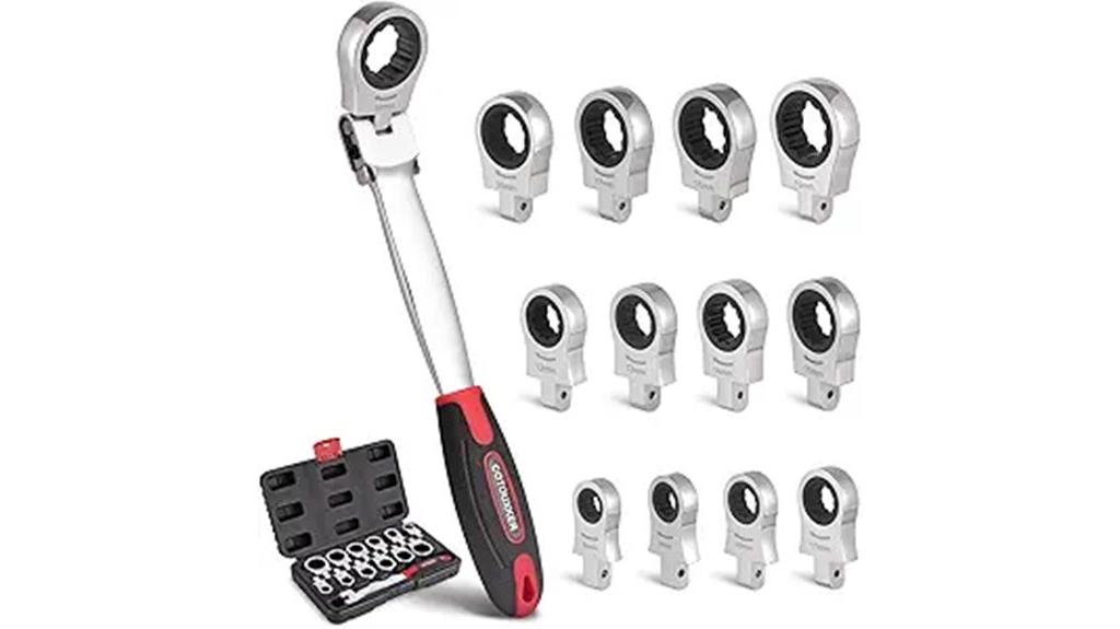 adjustable ratcheting wrench set