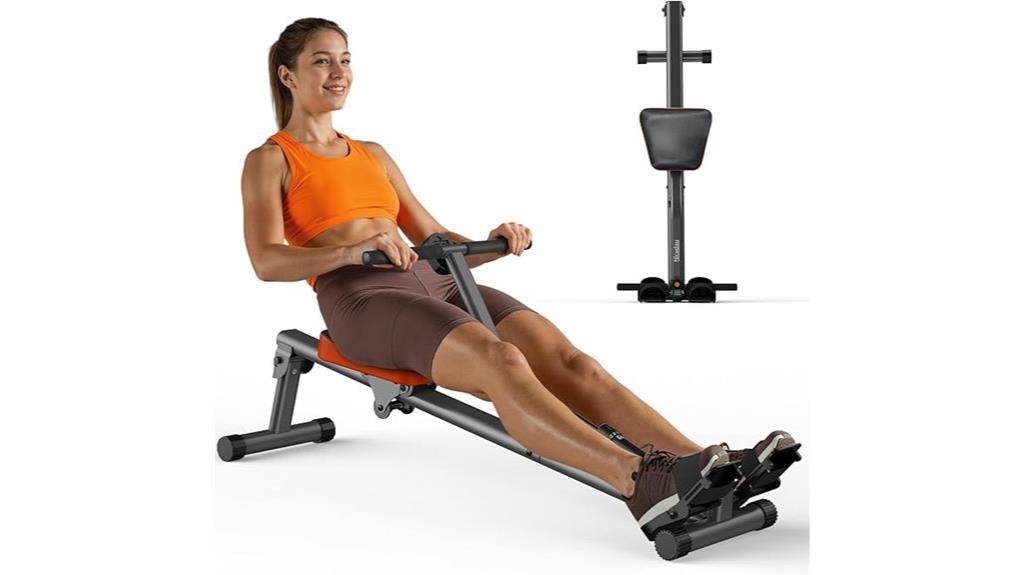 adjustable resistance rowing machine