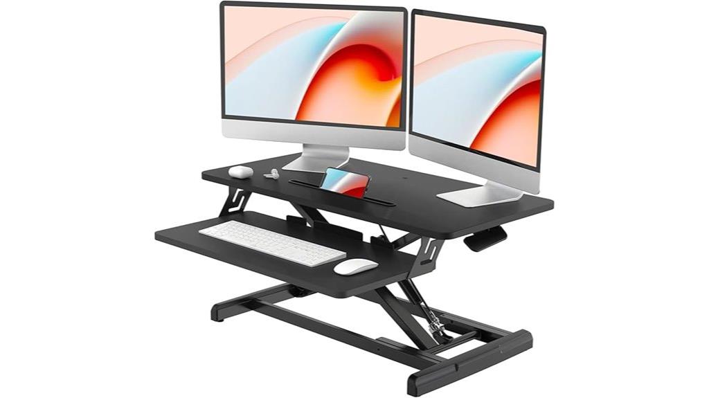 adjustable standing desk converter