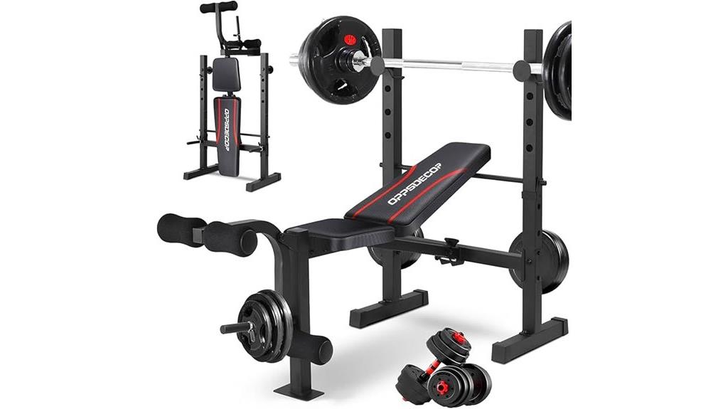adjustable weight bench set