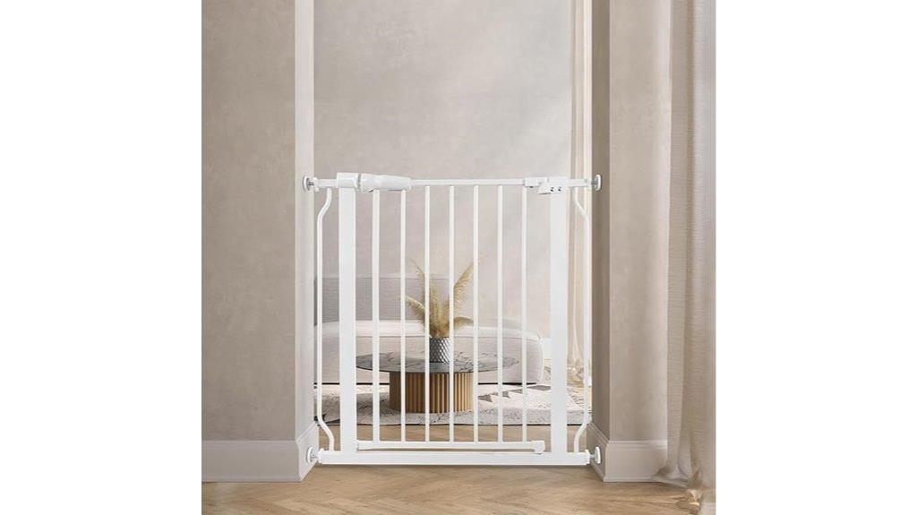 adjustable white safety gate