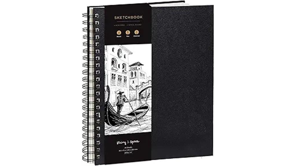 artist sketchbook with pages