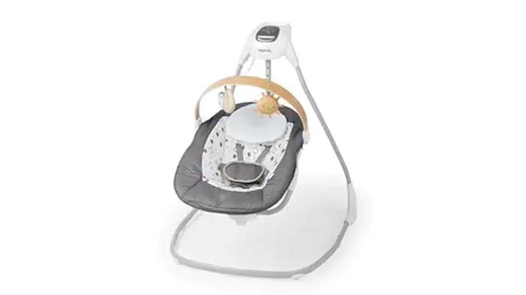 baby swing with toy bar