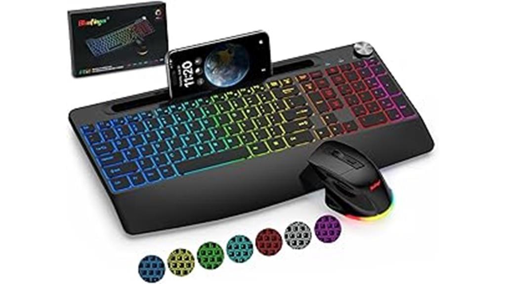 backlit wireless keyboard mouse