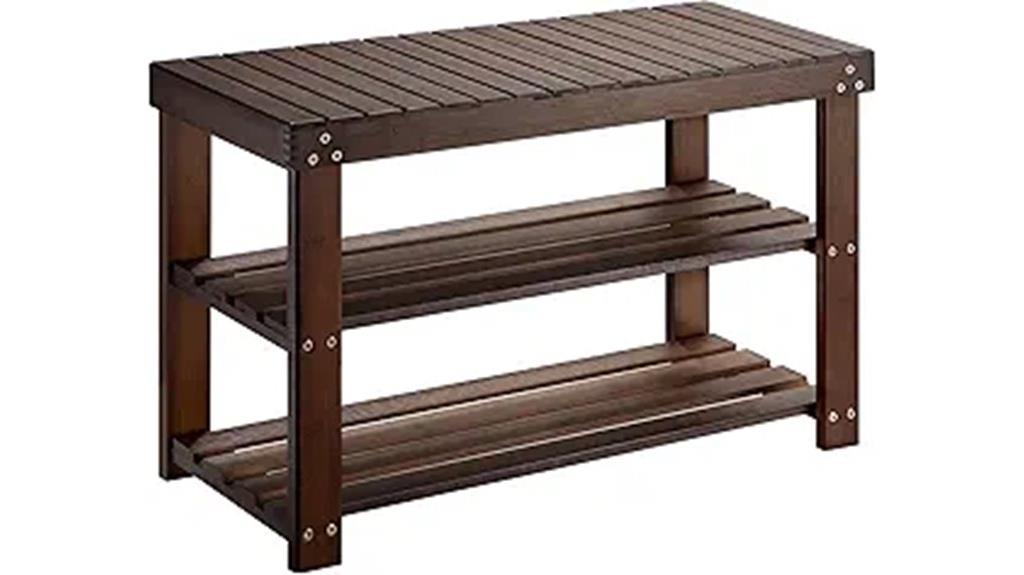 bamboo 3 tier shoe organizer