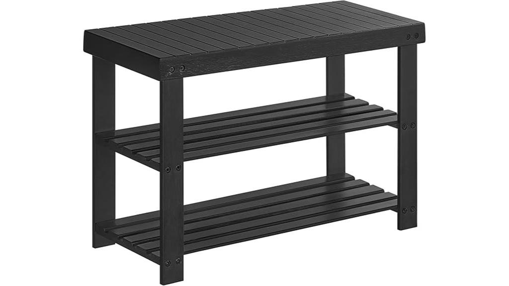 bamboo shoe rack bench
