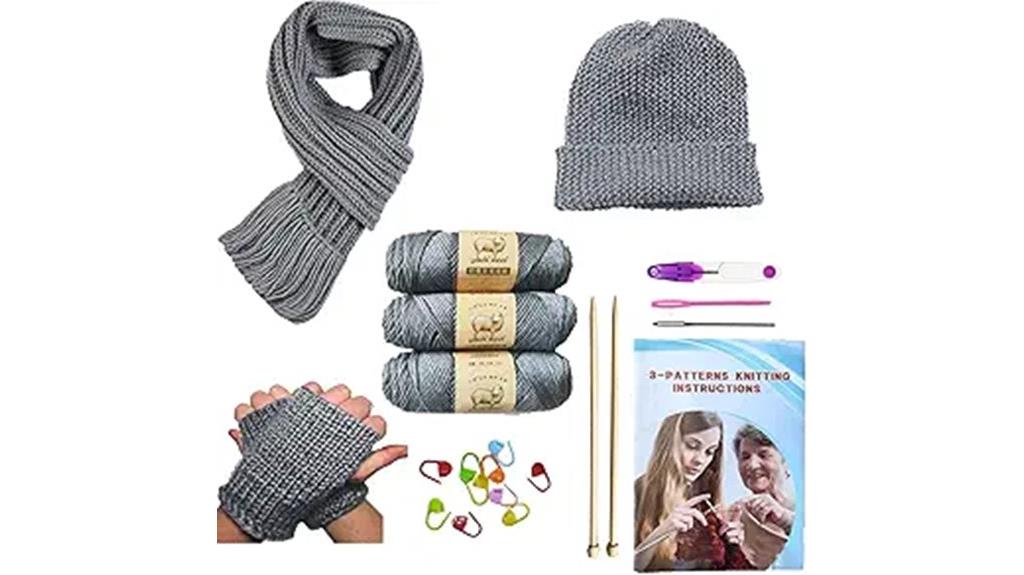 beginner knitting kit included