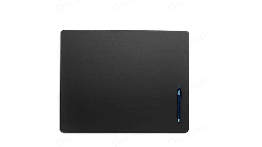 black leatherette conference pad