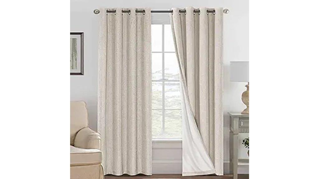 blackout bedroom linen curtains