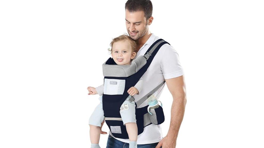 blue ergonomic hip carrier