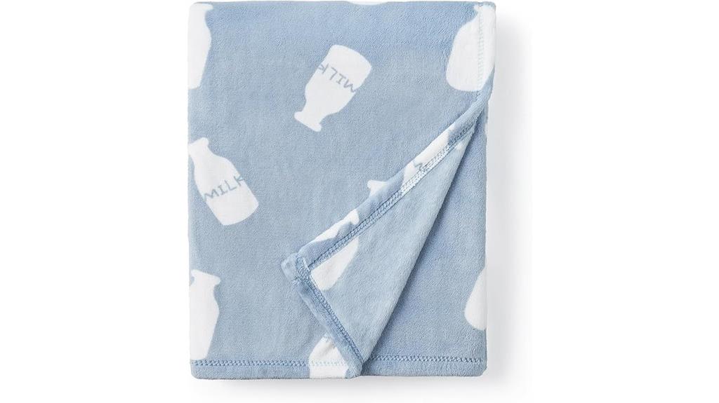 blue milk bottle blanket