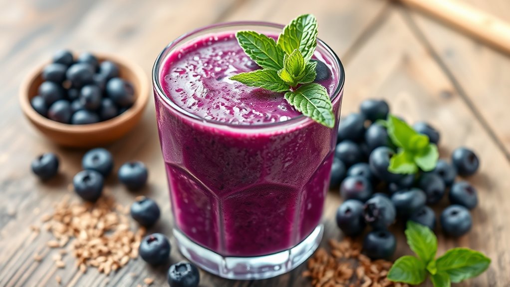 blueberry flaxseed omega smoothie