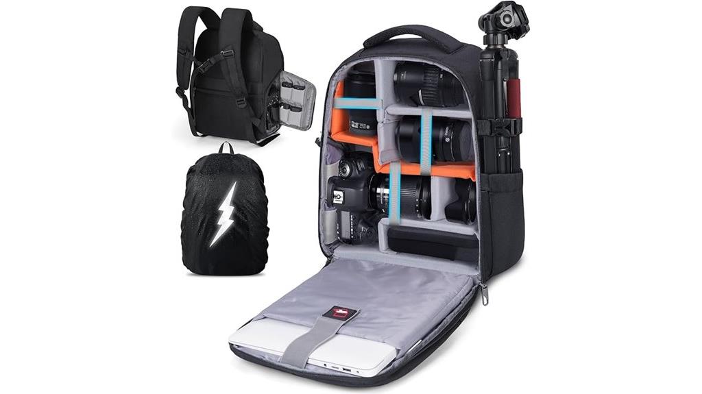 camera backpack with laptop