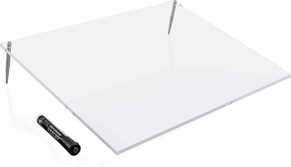 clear 12x16 dry erase board