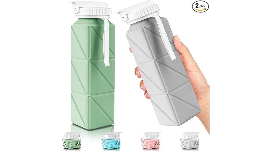 collapsible bpa free silicone bottles