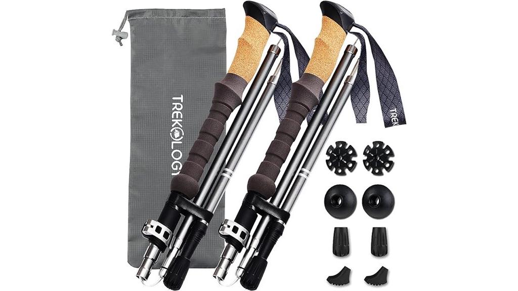 collapsible cork handle poles