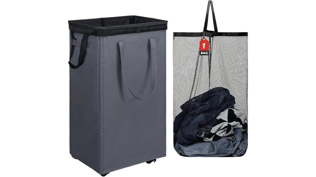 collapsible laundry basket with wheels