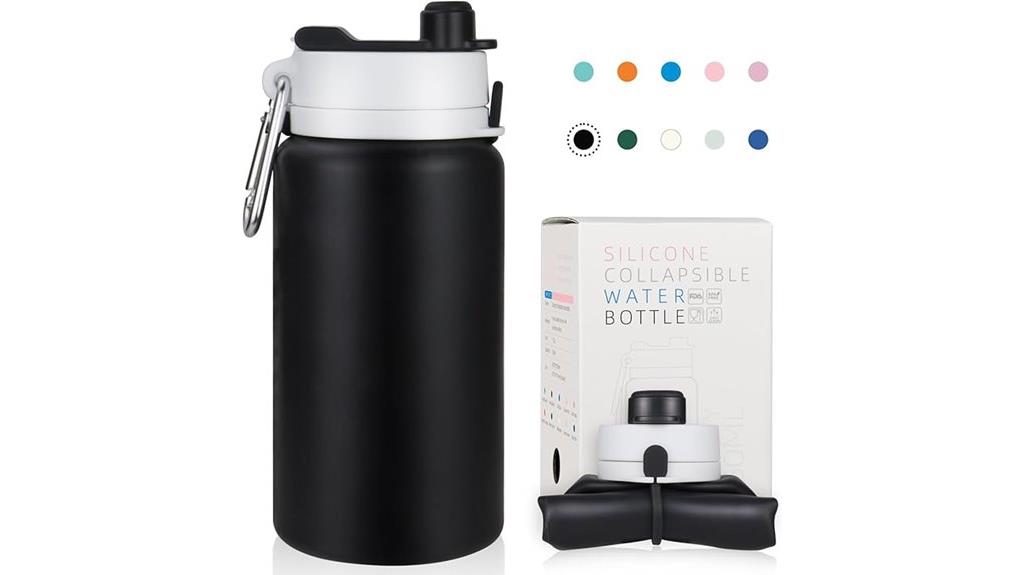 collapsible silicone travel bottle