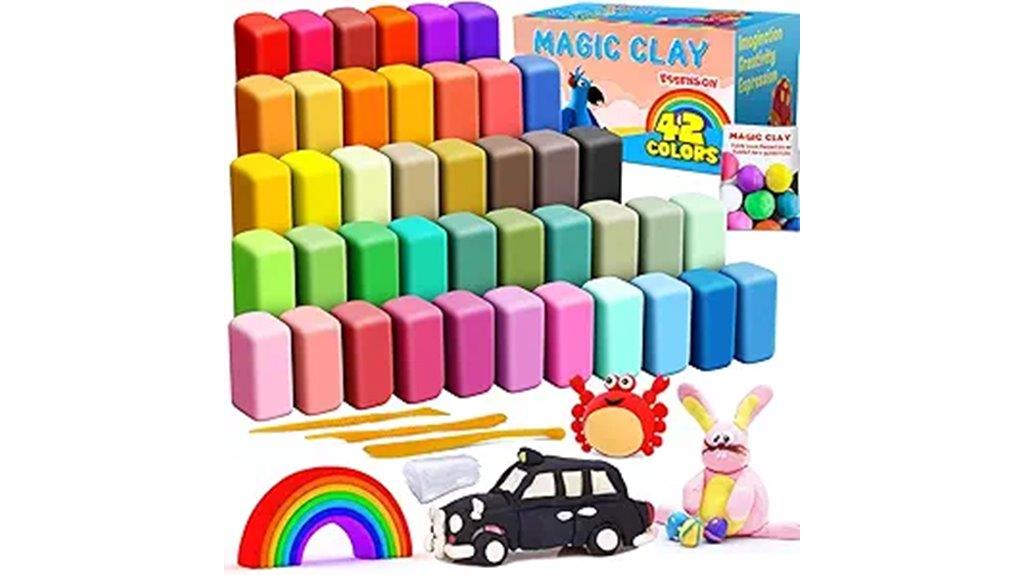 colorful kids air clay
