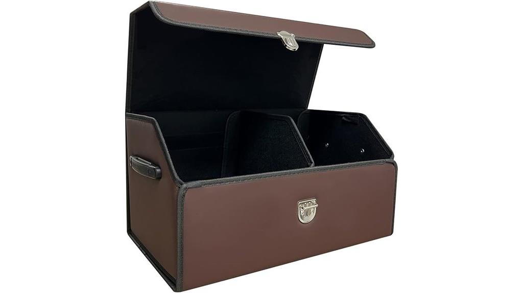 compact leather trunk organizer