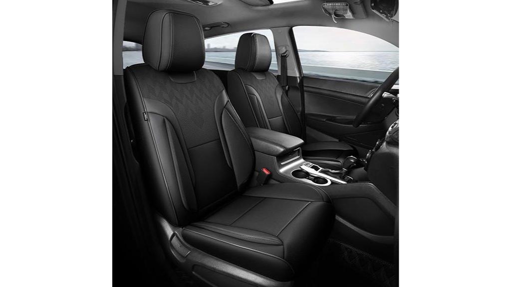 complete black seat cover set