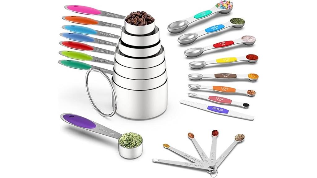 complete stainless steel measuring set