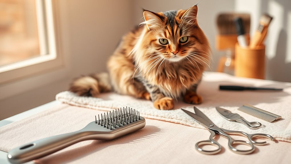 consistent pet grooming routine