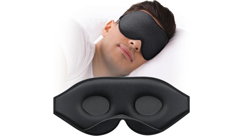 contoured sleep mask adjustable
