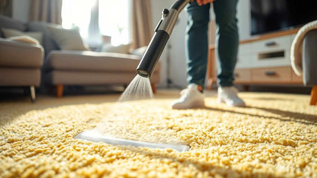 control water during carpet cleaning