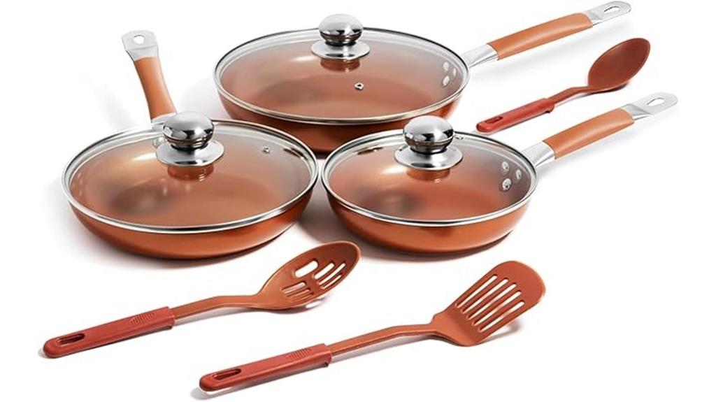 copper frying pan set