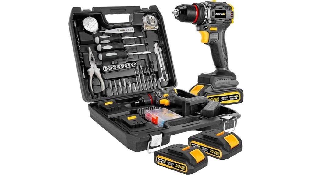 cordless drill with two batteries