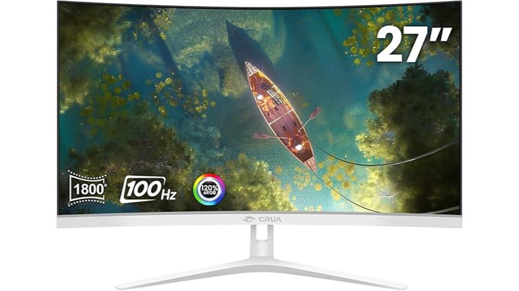 curved white full hd