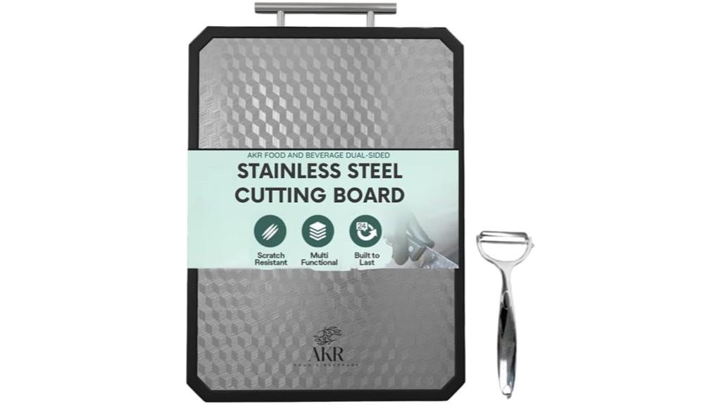 double sided stainless cutting board