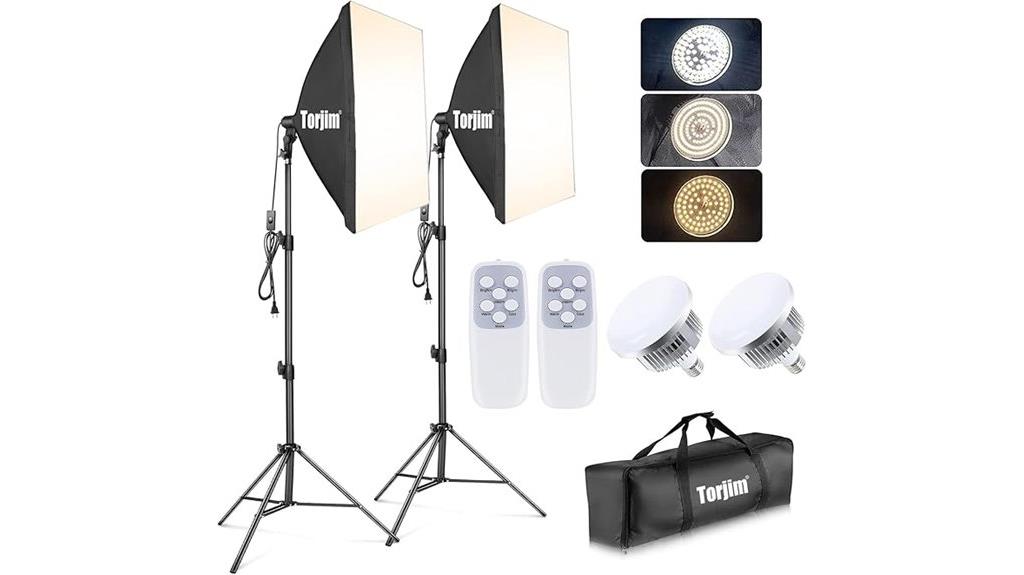dual 27x27 inch softboxes