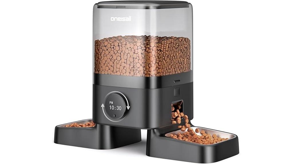 dual cat food dispenser