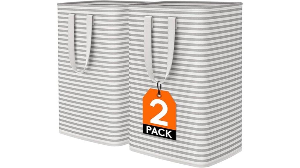 dual collapsible laundry hampers